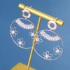 Wholesale of best-selling creative Korean-style flower earrings for women, 925 silver needle stud earrings, simple and retro ethnic style earrings from the manufacturer Specification image